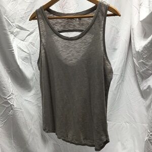 Athleta Gray Asymmetrical Sleeveless Tank Top